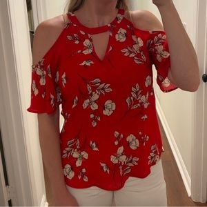 Floral Cold Shoulder Top
